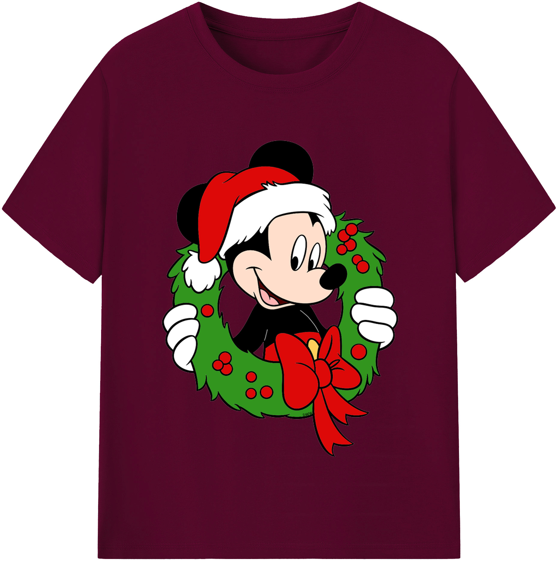 （画像用） ミッキーマウス Mickey Mouse レディースカジュアルプリントTシャツ（綿100％）